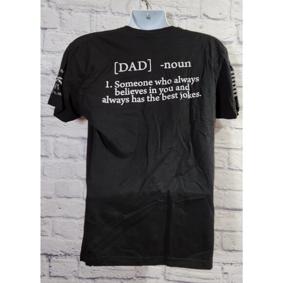 Grunt Style Black White DAD Graphic Shirt Large Lightweight Soft Short Sleeves - Picture 3 of 4